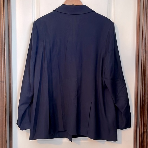 Hudson Plus Navy Linen Blazer 16W - Picture 5 of 11